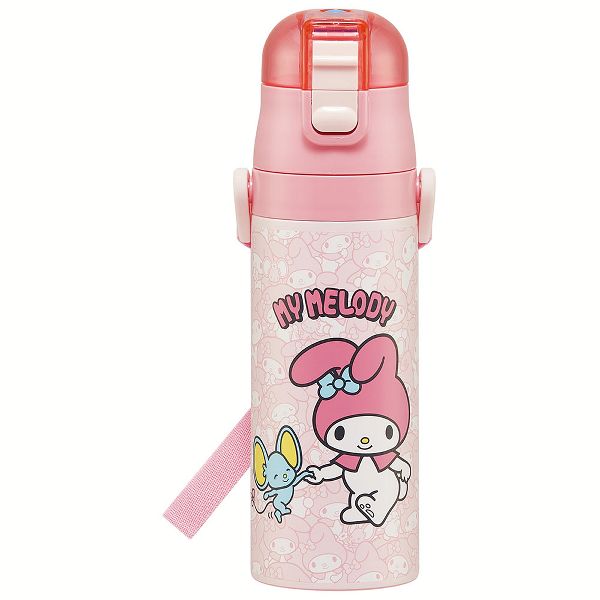 水筒 キッズ 470ml ワンタッチ 直飲み 子供 ちいかわ トミカ プラレール プリンセス ポケモン スヌーピー パウパトロール スケーター 軽量 SDC4 | スケーター | 16