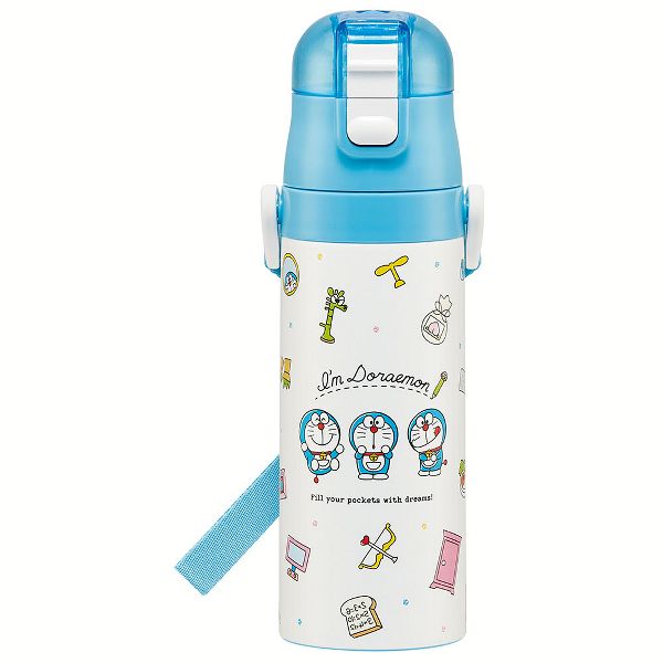 水筒 キッズ 470ml ワンタッチ 直飲み 子供 ちいかわ トミカ プラレール プリンセス ポケモン スヌーピー パウパトロール スケーター 軽量 SDC4 | スケーター | 18