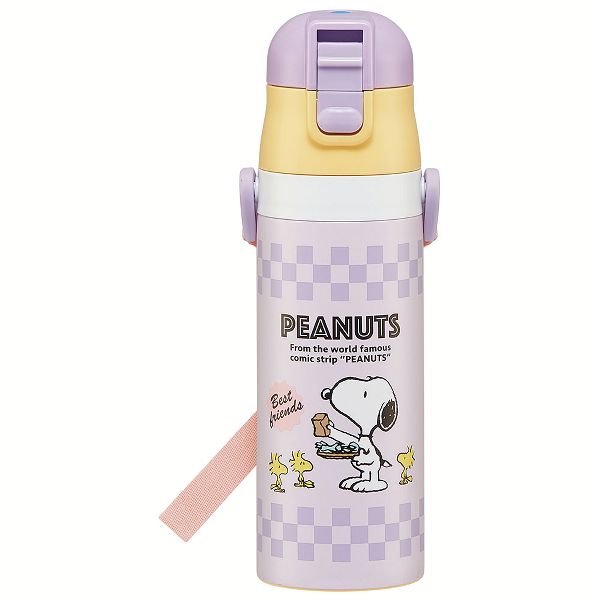 水筒 キッズ 470ml ワンタッチ 直飲み 子供 ちいかわ トミカ プラレール プリンセス ポケモン スヌーピー パウパトロール スケーター 軽量 SDC4 | スケーター | 20