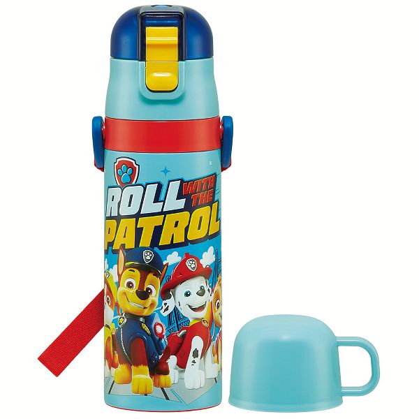 水筒 キッズ 470ml 2way ワンタッチ 直飲み コップ ステンレス 子供 ポケモン プリンセス トミカ プラレール パウパトロール 軽量 スケーター SKDC4 | スケーター | 15