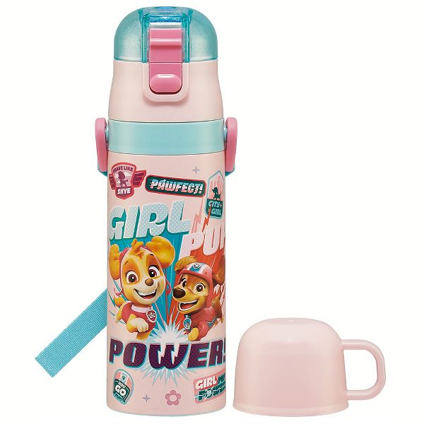 水筒 キッズ 470ml 2way ワンタッチ 直飲み コップ ステンレス 子供 ポケモン プリンセス トミカ プラレール パウパトロール 軽量 スケーター SKDC4 | スケーター | 18
