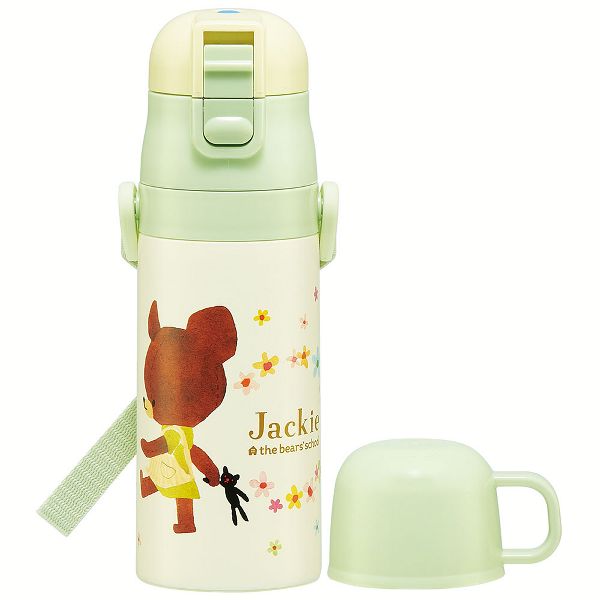 水筒 キッズ 410ml 2way ワンタッチ 直飲み コップ ステンレス 子供 ポケモン プリンセス トミカ プラレール パウパトロール 軽量 スケーター SKDC3 | スケーター | 02