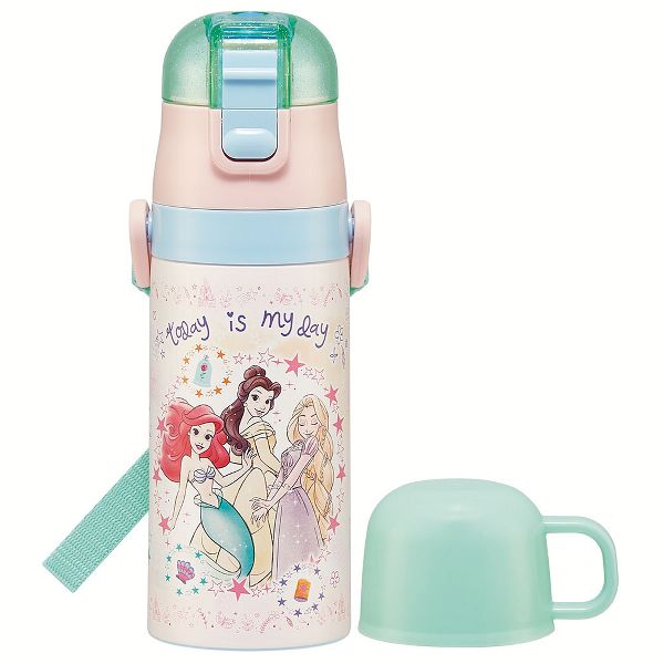 水筒 キッズ 410ml 2way ワンタッチ 直飲み コップ ステンレス 子供 ポケモン プリンセス トミカ プラレール パウパトロール 軽量 スケーター SKDC3 | スケーター | 06