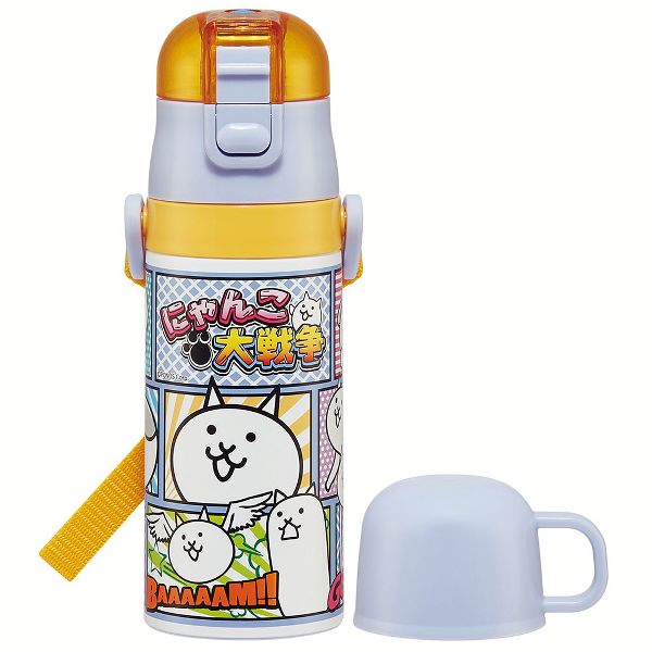 水筒 キッズ 410ml 2way ワンタッチ 直飲み コップ ステンレス 子供 ポケモン プリンセス トミカ プラレール パウパトロール 軽量 スケーター SKDC3 | スケーター | 03