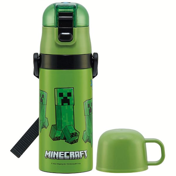 水筒 キッズ 410ml 2way ワンタッチ 直飲み コップ ステンレス 子供 ポケモン プリンセス トミカ プラレール パウパトロール 軽量 スケーター SKDC3 | スケーター | 01