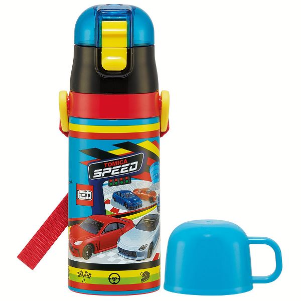 水筒 キッズ 410ml 2way ワンタッチ 直飲み コップ ステンレス 子供 ポケモン プリンセス トミカ プラレール パウパトロール 軽量 スケーター SKDC3 | スケーター | 14