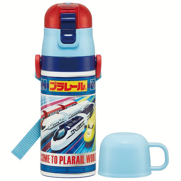 水筒 キッズ 410ml 2way ワンタッチ 直飲み コップ ステンレス 子供 ポケモン プリンセス トミカ プラレール パウパトロール 軽量 スケーター SKDC3 | スケーター | 15