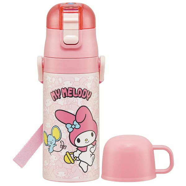 水筒 キッズ 410ml 2way ワンタッチ 直飲み コップ ステンレス 子供 ポケモン プリンセス トミカ プラレール パウパトロール 軽量 スケーター SKDC3 | スケーター | 04