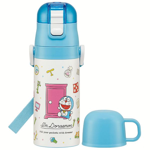 水筒 キッズ 410ml 2way ワンタッチ 直飲み コップ ステンレス 子供 ポケモン プリンセス トミカ プラレール パウパトロール 軽量 スケーター SKDC3 | スケーター | 19