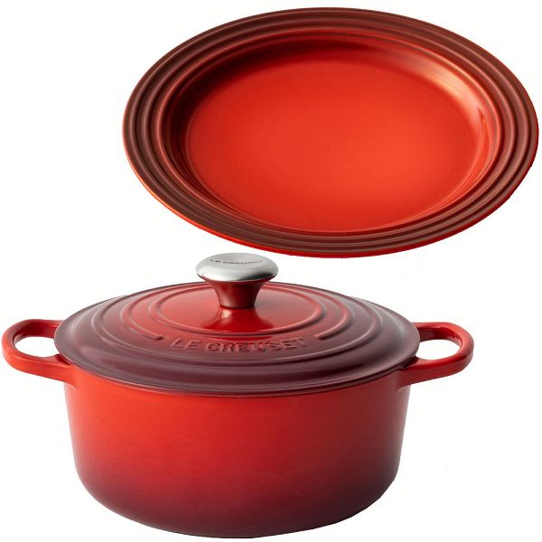 【新品・未使用】LE CREUSET 両手鍋 16cm チェリーレッド　日本仕様 正規品 フランス ル・クルーゼ 16cm 両手鍋 チェリーレッド Le Creuset
