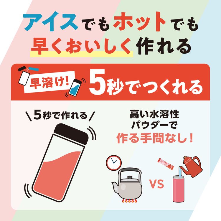 スティック水筒ティーフレーバーティーノンカフェインお茶粉末緑茶ジャスミン茶水分補給ビタミンC個包装「ブレンディ(R)」マイボトルスティックやさしく香るピーチルイボスティー6本 