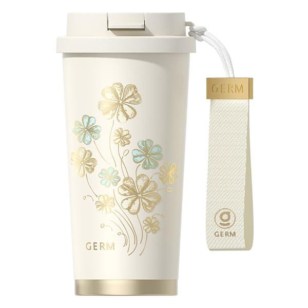 水筒 タンブラー 保冷保温 GERM クローバー 500ml ストラップ付 (B