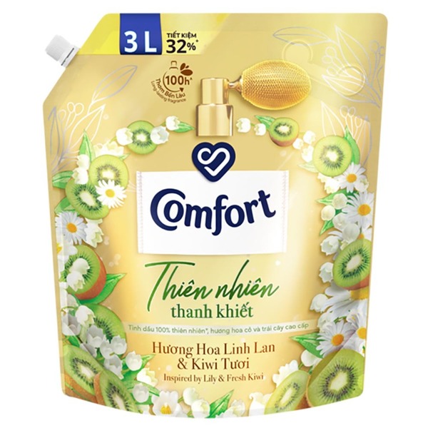 【並行輸入品】 (4個セット)コンフォート 輸入柔軟剤 詰め替え Comfort Mild Nature サクラ＆フレッシュピーチ Fragrance Fabric Conditioner 3Lの画像