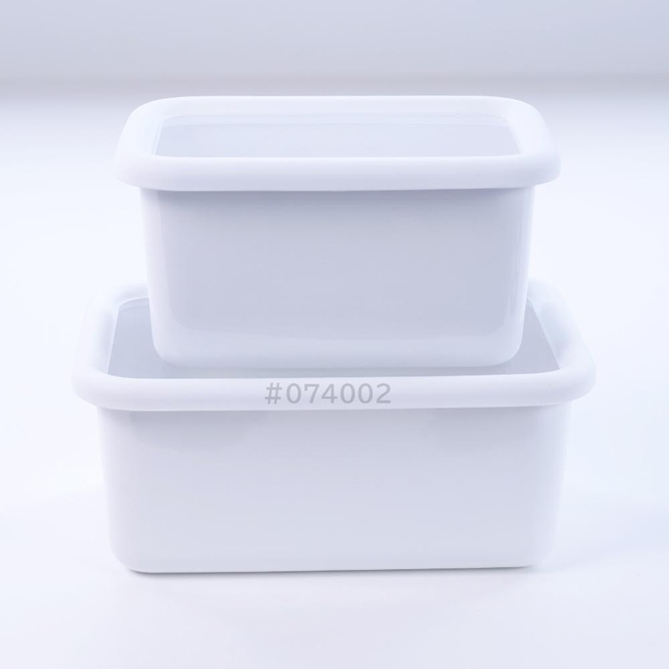 琺瑯片手鍋ミルクパン五徳保存容器深型角型4点セットIHガス福袋4点セット富士ホーロー 