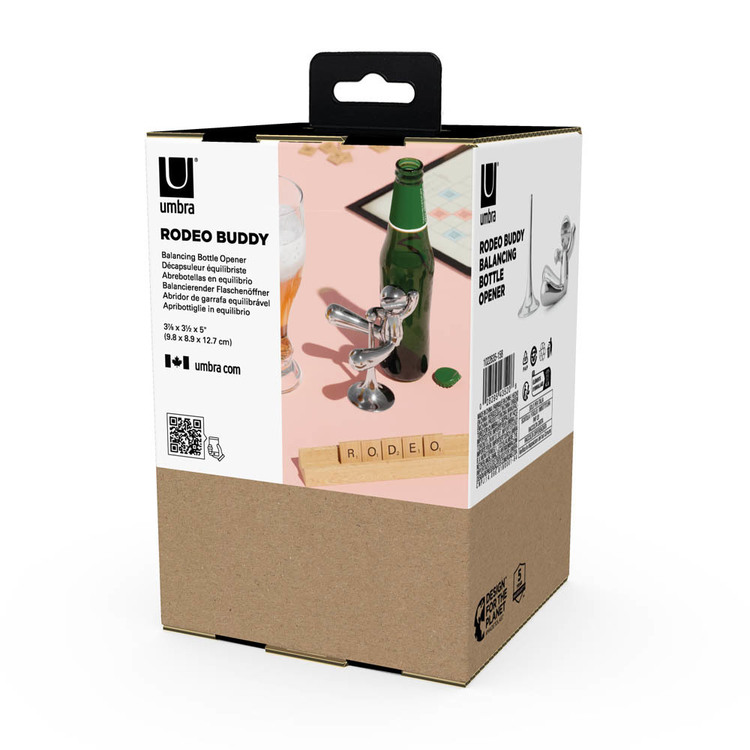 キッチンボトルオープナー栓抜きダイニングインテリアロデオギフトスタイリッシュオープナーオブジェロデオバディボトルオープナーブラックUmbra 
