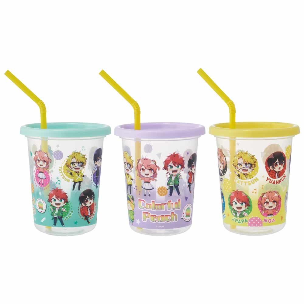 Colorful Peach スケーター ステンレス ストローボトル 3個セット スケーター タンブラー ストロー付 320ml 3個セット 本体 蓋 食洗機