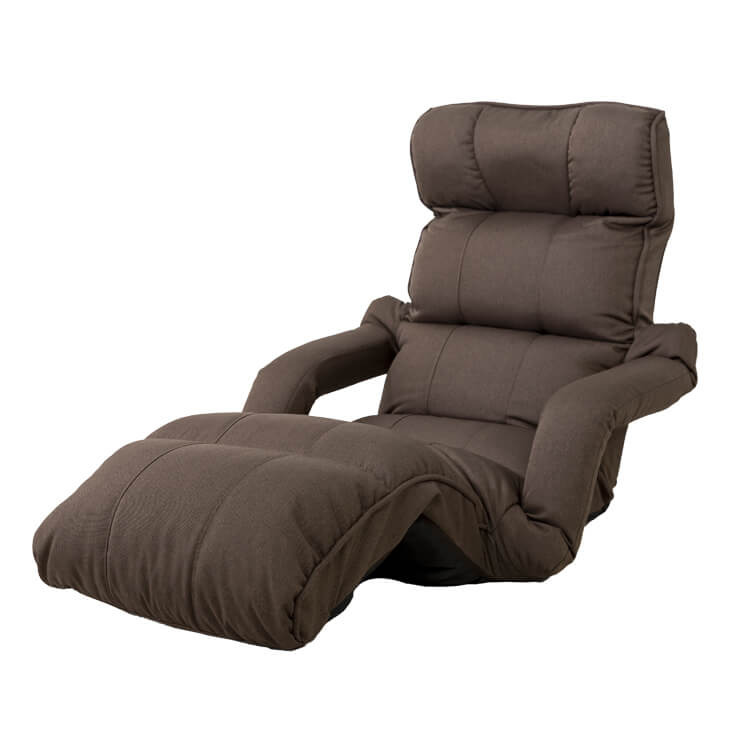 座椅子　1人掛けソファ　リクライニング　リクライニングチェア　ブラウン C/D:15504] リクライニングチェア ゼクス ブラウン ｜ ORDERING SHOP