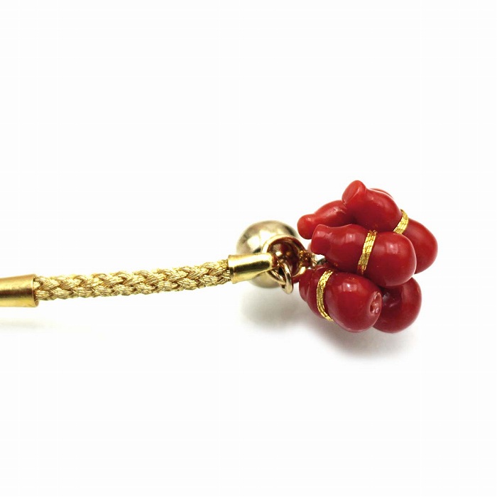 血赤珊瑚の六瓢根付 （のし等ギフト対応無料） 高知県産サンゴを六個