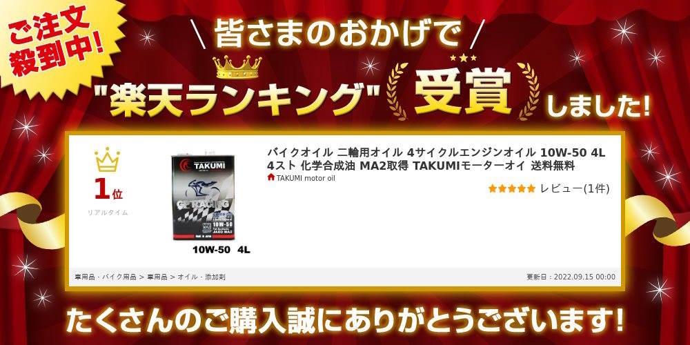 受賞、バイクオイル、二輪オイル、4ストオイル