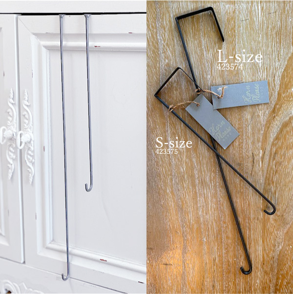 IRON リースフック Lサイズ 423574 1本 ドアフック アイアン製 リース