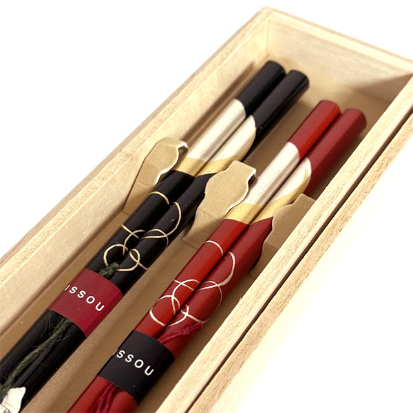 【新品】イシダ 高級 夫婦箸 2膳セット 日本製 イシダ 高級 夫婦箸 2膳セット 日本製 hitoishi】箸・箸置き2膳セット