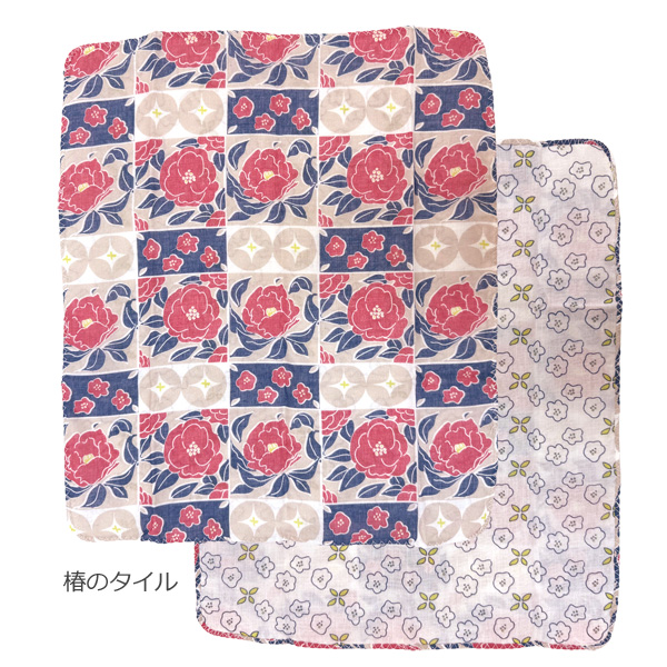 くろちく 両面ガーゼはんかち 40×34cm 両面 ハンカチ ハンドタオル 綿