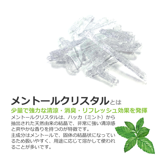 天然 ハッカ脳 100g メントールクリスタル メントフレッシュ 日本製