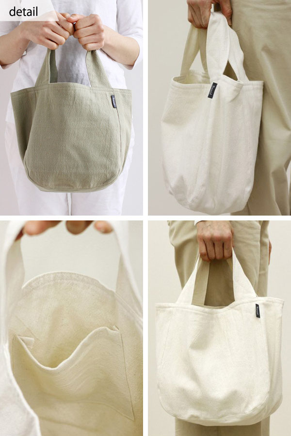 Nuuit アトリエヌイ ウォッシュドコットン ラウンドバッグ S 304014