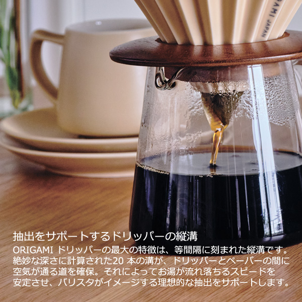 ORIGAMI ドリッパー M 2〜4杯用 陶器 コーヒードリッパー オリガミ