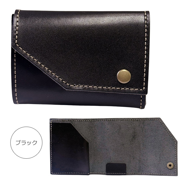 栃木レザー 三つ折り財布 本革 ミニ財布 ミニマムサイズ マネー