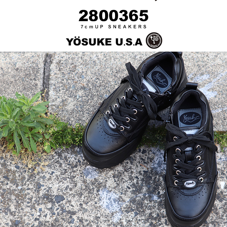 YOSUKE ヨースケ 厚底スニーカー レディース ヒールアップ 厚底