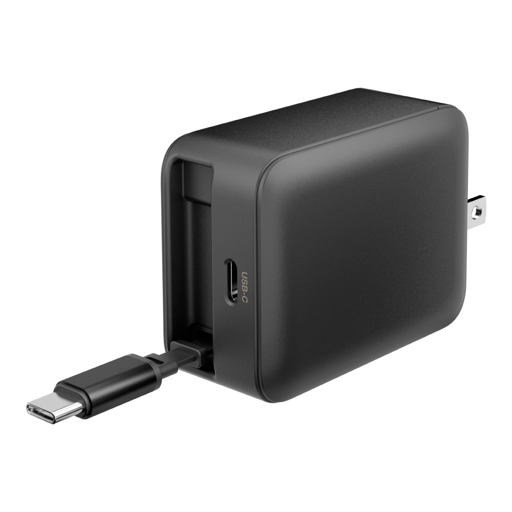 多摩電子工業 65W 充電器 巻取り式 ケーブル内蔵 急速充電器 iPhone