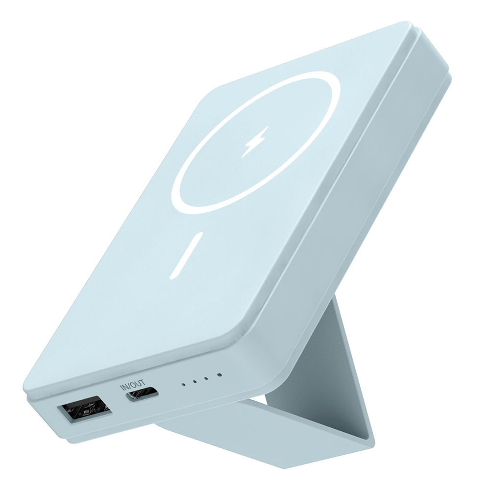モバイルバッテリー 5000mAh MagSafe対応 ワイヤレス充電器 USB-C 1ポート USB-A 1ポート PR-LWC01モデル | 多摩電子工業 | 03
