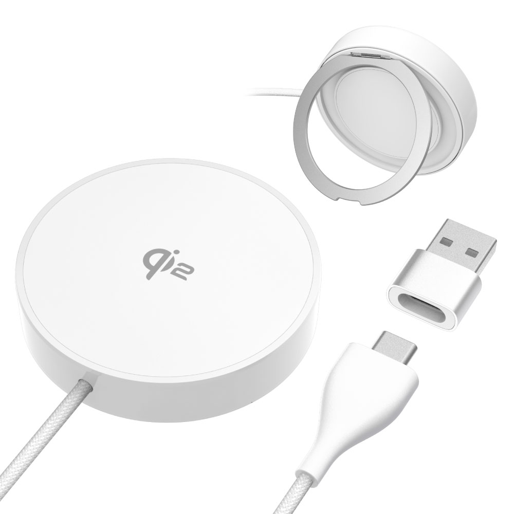 多摩電子工業 Qi2対応 マグネット式 ワイヤレス充電器 MAX15W出力