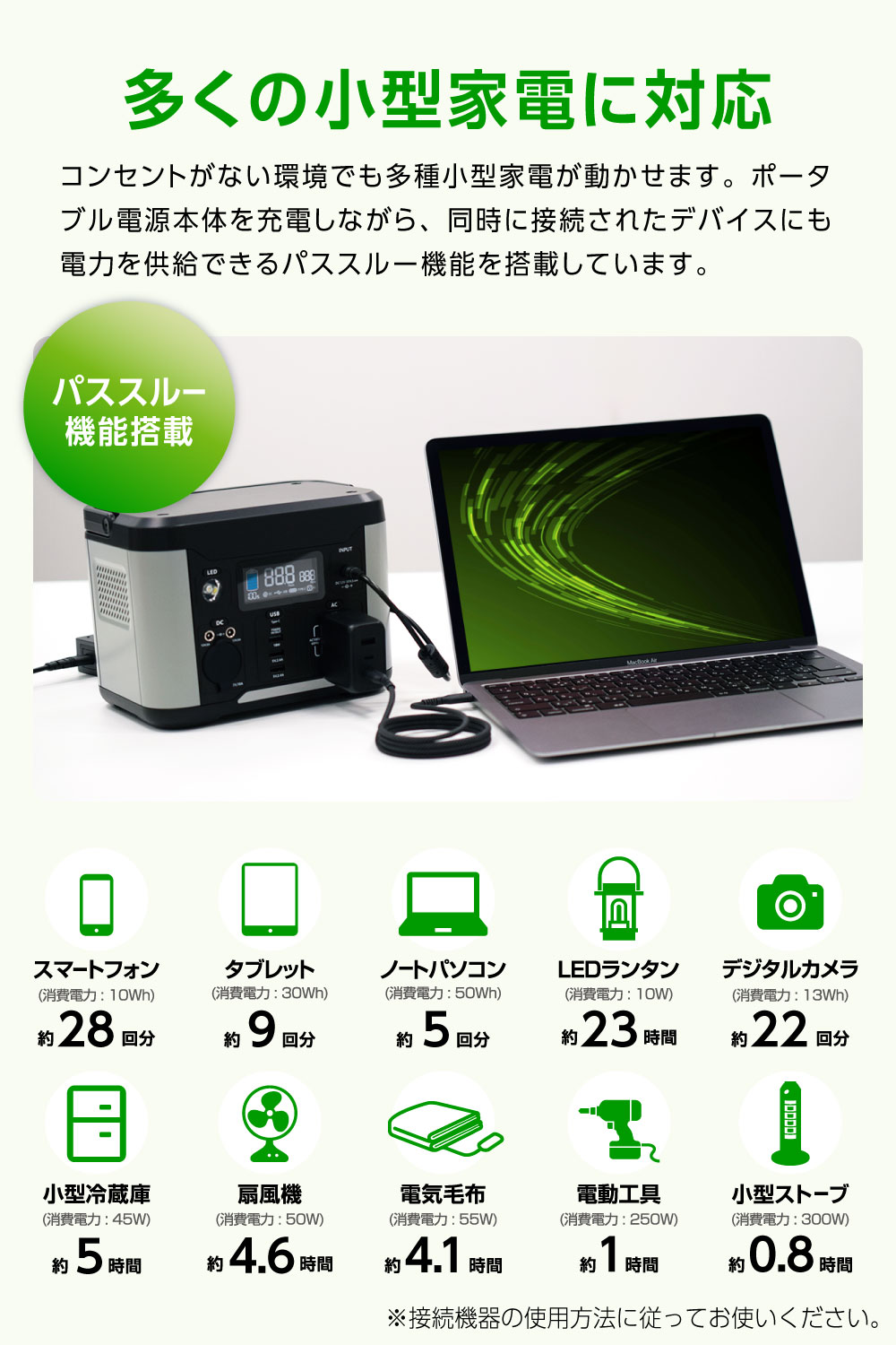 多摩電子工業 ポータブル電源 300W PD60W 80000mAh/288Wh リチウム