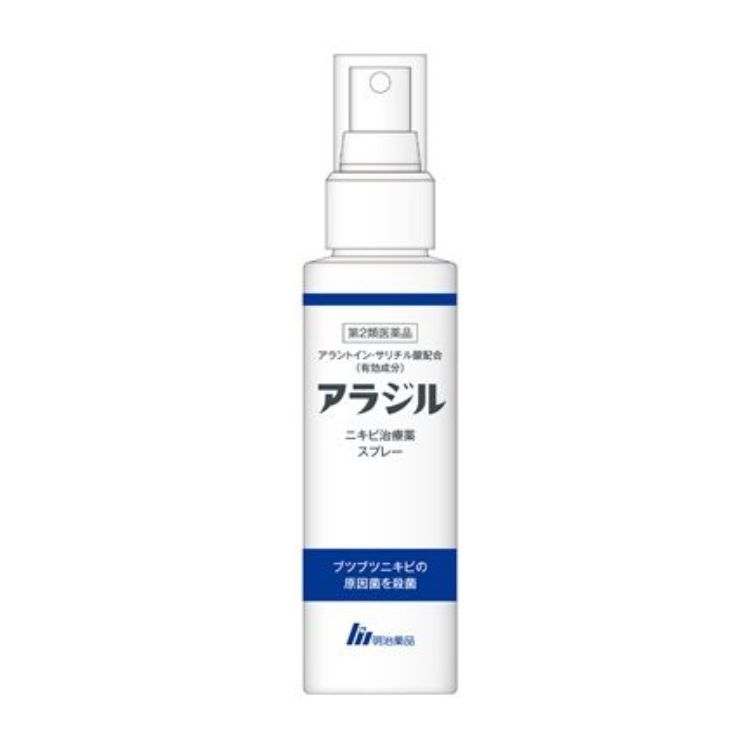 アラジル スプレー 100mL 2本セット 明治薬品 公式 アラジル ニキビ治療薬 スプレー 100ml 外皮用薬 第2類
