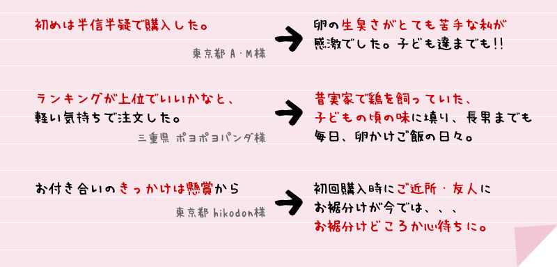 お客様の声