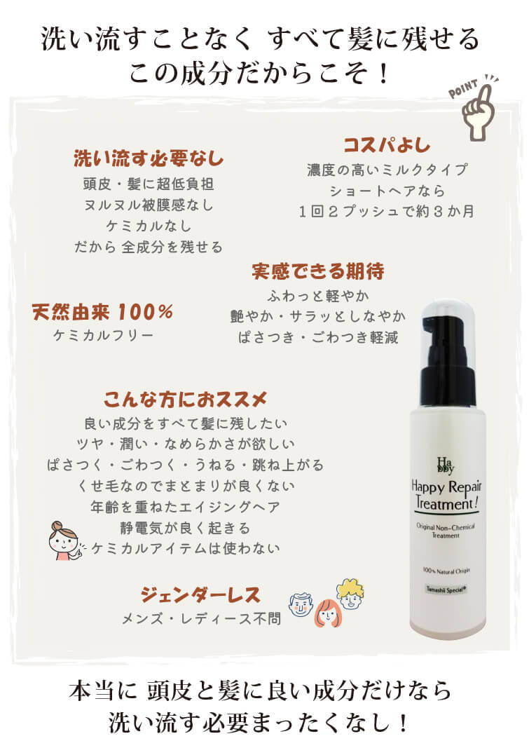 魂のハッピーリペアトリートメント（無香料）　