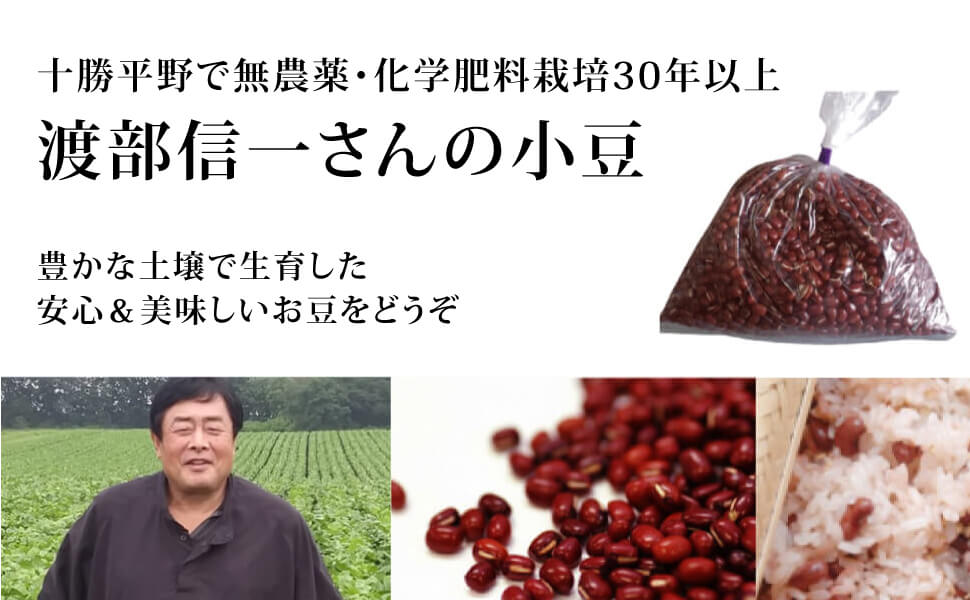 無農薬小豆 渡部信一さんの小豆3kg