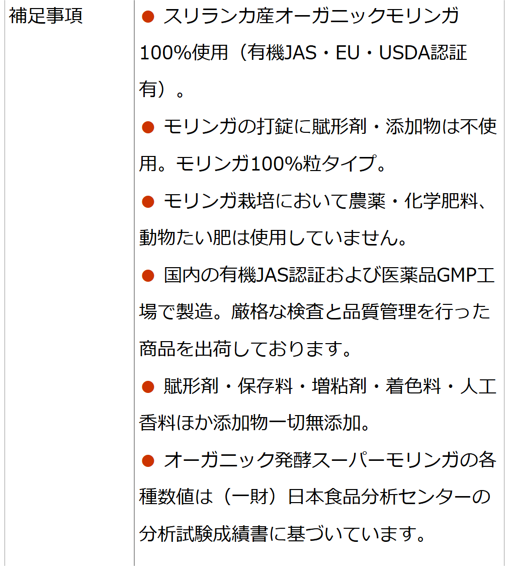 オーガニック発酵スーパーモリンガ