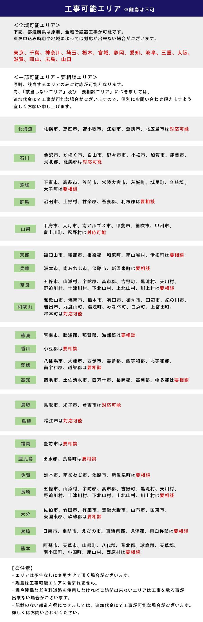 工事エリア詳細