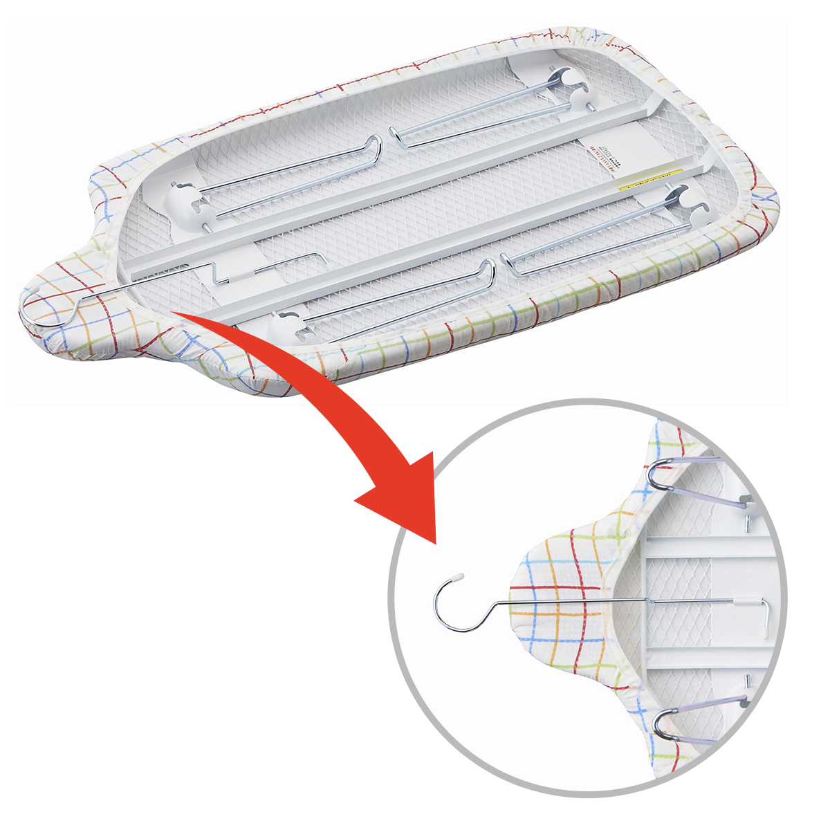 軽量人体型アイロン台フック付き レインボー 山崎実業 yamazaki