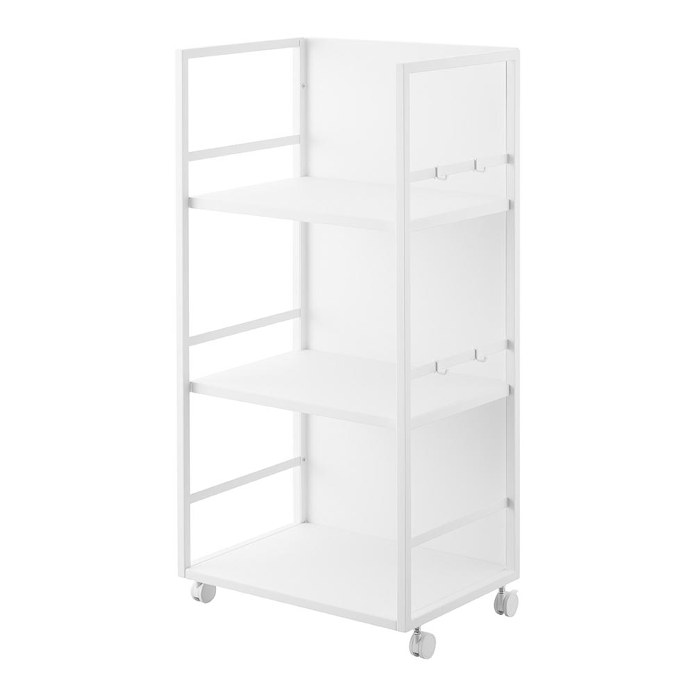 目隠しワゴン タワー L 山崎実業 tower ホワイト ブラック 1419 1420 キャスター付き ワゴン ラック ランドセル 学習机 デスク 横 収納 タワーシリーズ yamazaki | tower | 01