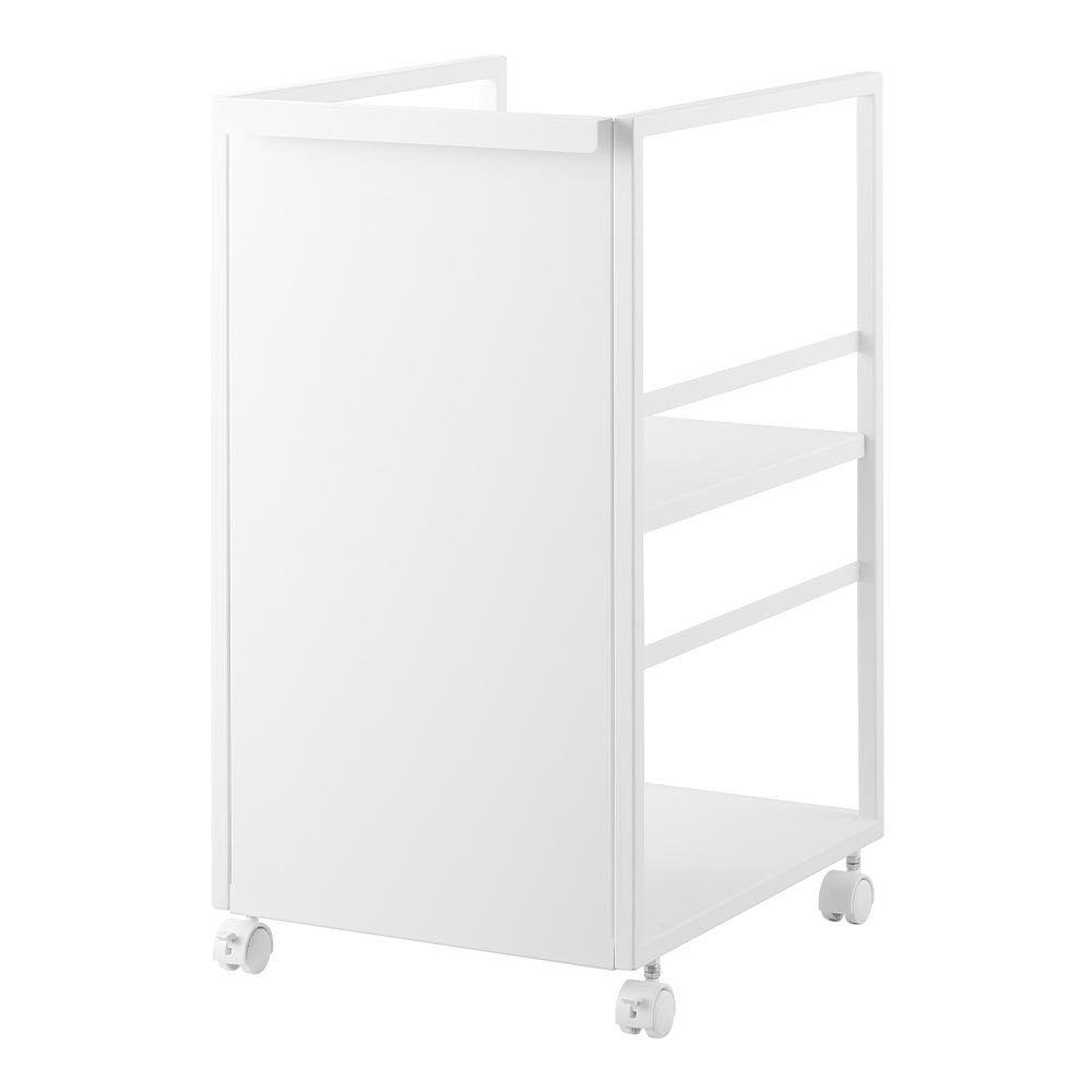 tower 目隠しワゴン タワー スリム 山崎実業 2段 ホワイト ブラック