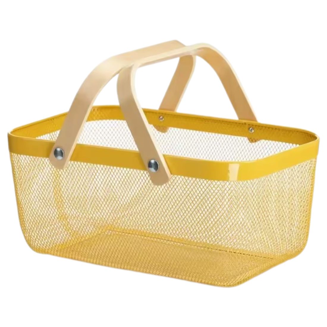 TAMATOSHI 収納かご スチールバスケット 収納バスケット 長方形1個