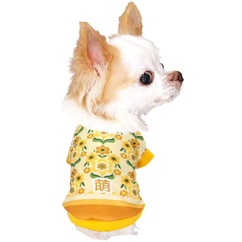 Tambedy 犬 服 犬の服 入れ 春 夏 秋 冬 名前入り レトロフラワー 昭和