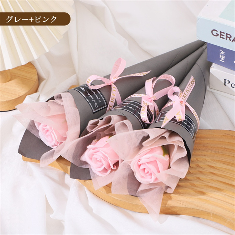 6本送料無料 ソープフラワー プチギフト 一輪 一本 花束 バラ