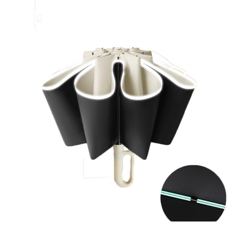 折りたたみ傘 逆さ傘 自動開閉 晴雨兼用 カラビナハンドル 折り畳み傘