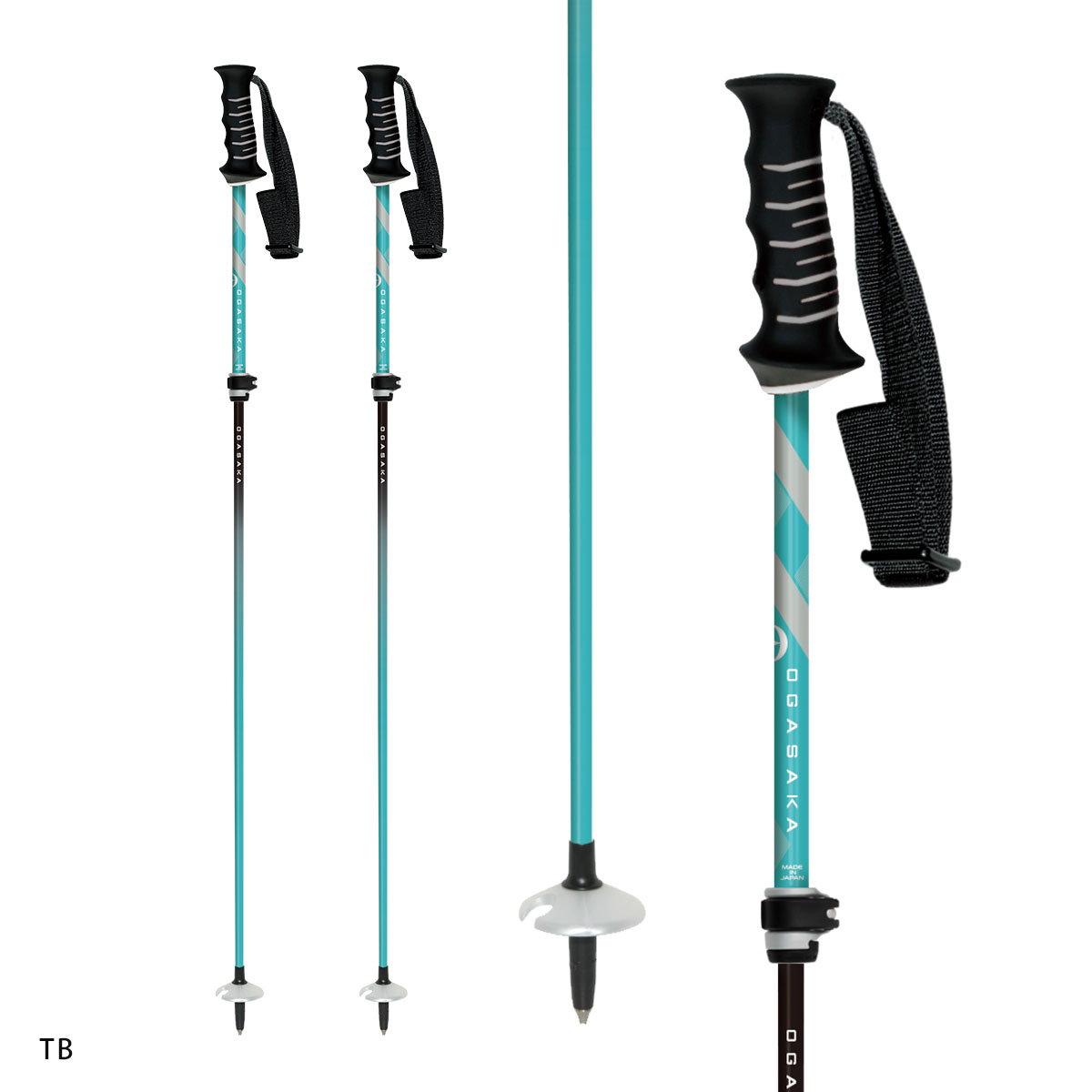 OGASAKA スキーストック BC-P/OS F 新品未使用 タグ・取説付き OGASAKA（オガサカ） バックカントリー ストック サイズ調整式 スキー