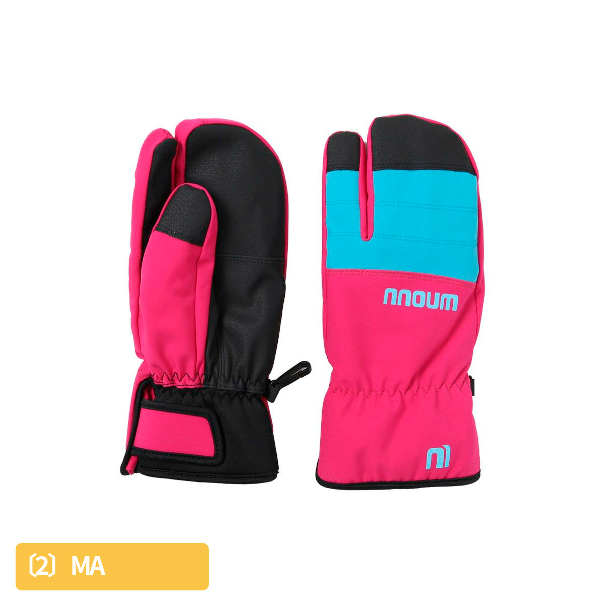 スキー グローブ スノーボード スノボ キッズ ジュニア 手袋 NNOUM ノアム 子供 男の子 女の子 ミトン 3本指 軽量 防寒 スノーグローブ ストレッチ | NNOUM | 02